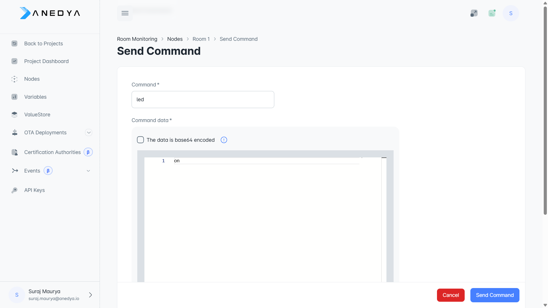 send command